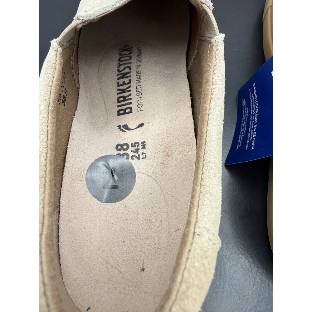 Birkenstock Oswego Womens US 7 EU 38 Narrow Brown Suede Slip On Comfort Shoes